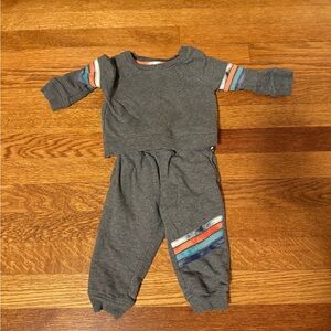 Splendid Grey Long Sleeved Top & Pants Baby Set